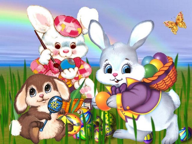 Easter Bunnies Greeting Card - Greeting card with adorable Easter bunnies having fun with coloring eggs for the coming Easter holiday, the most beautiful and loved spring season.<br />
The Easter Bunny and Easter eggs are symbols of the Easter, the coming of spring and the fertility. Easter is a time for renewal and rebirth. - , Easter, bunnies, bunny, greeting, card, cards, cartoon, cartoons, holiday, holidays, adorable, fun, eggs, egg, beautiful, loved, spring, season, seasons, symbols, symbol, fertility, time, renewal, rebirth - Greeting card with adorable Easter bunnies having fun with coloring eggs for the coming Easter holiday, the most beautiful and loved spring season.<br />
The Easter Bunny and Easter eggs are symbols of the Easter, the coming of spring and the fertility. Easter is a time for renewal and rebirth. Решайте бесплатные онлайн Easter Bunnies Greeting Card пазлы игры или отправьте Easter Bunnies Greeting Card пазл игру приветственную открытку  из puzzles-games.eu.. Easter Bunnies Greeting Card пазл, пазлы, пазлы игры, puzzles-games.eu, пазл игры, онлайн пазл игры, игры пазлы бесплатно, бесплатно онлайн пазл игры, Easter Bunnies Greeting Card бесплатно пазл игра, Easter Bunnies Greeting Card онлайн пазл игра , jigsaw puzzles, Easter Bunnies Greeting Card jigsaw puzzle, jigsaw puzzle games, jigsaw puzzles games, Easter Bunnies Greeting Card пазл игра открытка, пазлы игры открытки, Easter Bunnies Greeting Card пазл игра приветственная открытка