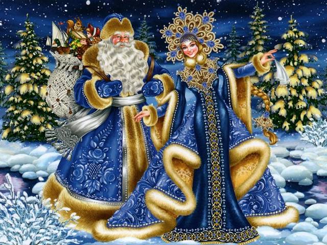 Father Frost and Snow Maiden by Marina Kasperskaya Postcard - Lovely Christmas card by Russian artist Marina Kasperskaya depicting Father Frost (Santa Claus) with gifts on Christmas Eve of toys and candy for good children and his fascinating assistant Snow Maiden. - , Father, Frost, Snow, Maiden, Marina, Kasperskaya, postcard, postcards, cartoon, cartoons, art, arts, lovely, Christmas, Russian, artist, artists, Santa, Claus, gifts, gift, Eve, toys, toy, candy, good, children, child, fascinating, assistant, assistants - Lovely Christmas card by Russian artist Marina Kasperskaya depicting Father Frost (Santa Claus) with gifts on Christmas Eve of toys and candy for good children and his fascinating assistant Snow Maiden. Подреждайте безплатни онлайн Father Frost and Snow Maiden by Marina Kasperskaya Postcard пъзел игри или изпратете Father Frost and Snow Maiden by Marina Kasperskaya Postcard пъзел игра поздравителна картичка  от puzzles-games.eu.. Father Frost and Snow Maiden by Marina Kasperskaya Postcard пъзел, пъзели, пъзели игри, puzzles-games.eu, пъзел игри, online пъзел игри, free пъзел игри, free online пъзел игри, Father Frost and Snow Maiden by Marina Kasperskaya Postcard free пъзел игра, Father Frost and Snow Maiden by Marina Kasperskaya Postcard online пъзел игра, jigsaw puzzles, Father Frost and Snow Maiden by Marina Kasperskaya Postcard jigsaw puzzle, jigsaw puzzle games, jigsaw puzzles games, Father Frost and Snow Maiden by Marina Kasperskaya Postcard пъзел игра картичка, пъзели игри картички, Father Frost and Snow Maiden by Marina Kasperskaya Postcard пъзел игра поздравителна картичка