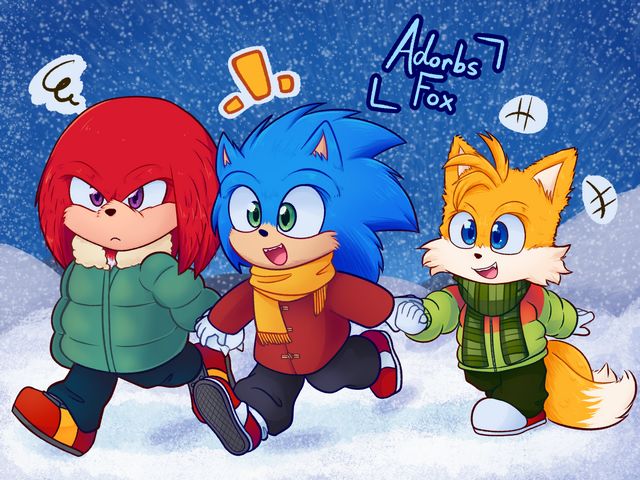 Sonic and Friends Illustration by Adorbsfox - Sonic the Hedgehog and his friends, Miles Tails Prower and Knuckles the Echidna, with pretty winter outfits join in a new snowy adventure, art illustration by Adorbsfox for 'Sonic the Hedgehog 2' movie. 'Sonic the Hedgehog 2' is a 2022 action-adventure comedy film based on the popular video game series published by Sega, and the sequel to 'Sonic the Hedgehog' (2020). - , Sonic, friends, friend, illustration, illustrations, Adorbsfox, -, cartoons, cartoon, art, arts, Hedgehog, Miles, Tails, Prower, Knuckles, Echidna, winter, outfits, outfit, snowy, adventure, adventures, movie, movies, 2022, action, comedy, film, films, video, game, series, Sega, sequel, 2020 - Sonic the Hedgehog and his friends, Miles Tails Prower and Knuckles the Echidna, with pretty winter outfits join in a new snowy adventure, art illustration by Adorbsfox for 'Sonic the Hedgehog 2' movie. 'Sonic the Hedgehog 2' is a 2022 action-adventure comedy film based on the popular video game series published by Sega, and the sequel to 'Sonic the Hedgehog' (2020). Решайте бесплатные онлайн Sonic and Friends Illustration by Adorbsfox пазлы игры или отправьте Sonic and Friends Illustration by Adorbsfox пазл игру приветственную открытку  из puzzles-games.eu.. Sonic and Friends Illustration by Adorbsfox пазл, пазлы, пазлы игры, puzzles-games.eu, пазл игры, онлайн пазл игры, игры пазлы бесплатно, бесплатно онлайн пазл игры, Sonic and Friends Illustration by Adorbsfox бесплатно пазл игра, Sonic and Friends Illustration by Adorbsfox онлайн пазл игра , jigsaw puzzles, Sonic and Friends Illustration by Adorbsfox jigsaw puzzle, jigsaw puzzle games, jigsaw puzzles games, Sonic and Friends Illustration by Adorbsfox пазл игра открытка, пазлы игры открытки, Sonic and Friends Illustration by Adorbsfox пазл игра приветственная открытка