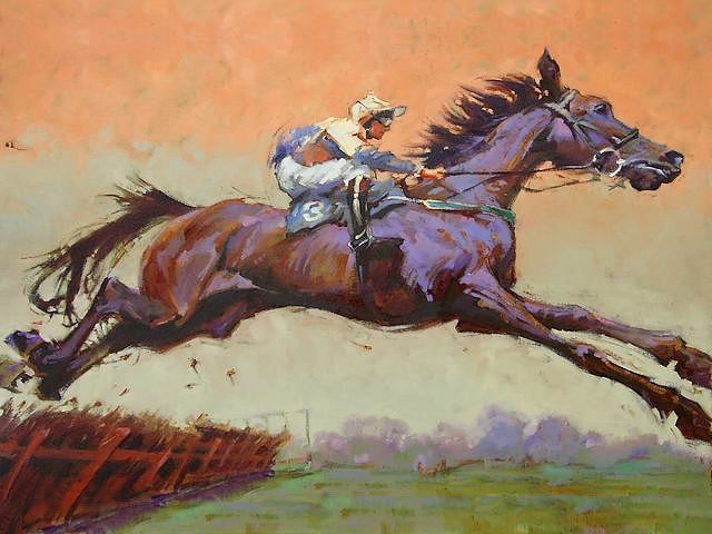 Airborne by Susan Smolensky - 'Airborne' (oil on stretched canvas, 2010), jockey and horse in airborne, beyond the perceptual and expectations, a painting by Susan Smolensky, an American contemporary artist, who is  living and working in Reno, Nevada, United States, whose fine art is influenced by impressionists and expressionists. - , Airborne, Susan, Smolensky, art, arts, oil, stretched, canvas, canvases, 2010, jockey, jockeys, horse, horses, perceptual, expectations, expectation, painting, paintings, American, contemporary, artist, artists, Reno, Nevada, United, States, fine, art, arts, impressionists, impressionist, expressionists, expressionist - 'Airborne' (oil on stretched canvas, 2010), jockey and horse in airborne, beyond the perceptual and expectations, a painting by Susan Smolensky, an American contemporary artist, who is  living and working in Reno, Nevada, United States, whose fine art is influenced by impressionists and expressionists. Подреждайте безплатни онлайн Airborne by Susan Smolensky пъзел игри или изпратете Airborne by Susan Smolensky пъзел игра поздравителна картичка  от puzzles-games.eu.. Airborne by Susan Smolensky пъзел, пъзели, пъзели игри, puzzles-games.eu, пъзел игри, online пъзел игри, free пъзел игри, free online пъзел игри, Airborne by Susan Smolensky free пъзел игра, Airborne by Susan Smolensky online пъзел игра, jigsaw puzzles, Airborne by Susan Smolensky jigsaw puzzle, jigsaw puzzle games, jigsaw puzzles games, Airborne by Susan Smolensky пъзел игра картичка, пъзели игри картички, Airborne by Susan Smolensky пъзел игра поздравителна картичка