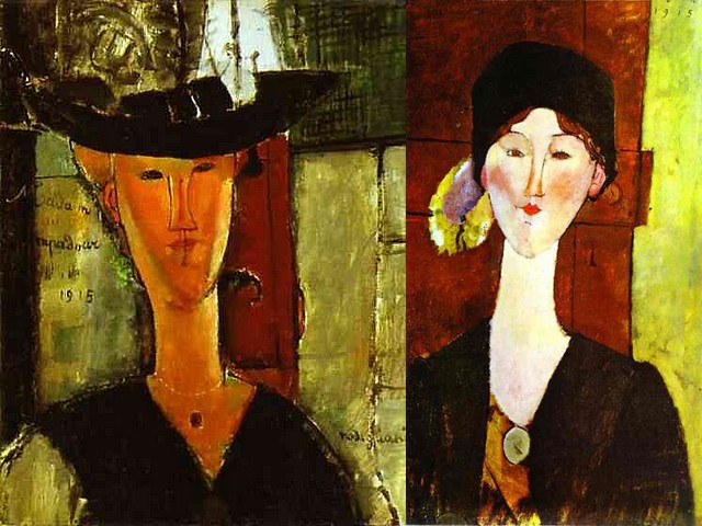 Amedeo Modigliani Madam Pompadour and Portrait of Beatrice Hastings before a Door - Two portraits of Beatrice Hastings as 'Madam Pompadour' (1915, oil on canvas, one of the best known, The Art Institute of Chicago, USA, Joseph Winterbotham Collection) and 'Portrait of Beatrice Hastings before a Door' (1915 oil on canvas, private collection), made by the  bohemian artist Amedeo Modigliani. Between 1914-1916 Beatrice Hastings (a pen-name of Emily Alice Haigh,  British poet, writer, literary critic and feminist (1879-1943)), a very pompous and haughty woman, was the Paris correspondent of the English periodical New Age, with a column for ‘Impressions de Paris’ and Modigliani’s chief muse, model and mistress. - , Amedeo, Modigliani, Madam, Pompadour, portrait, portraits, Beatrice, Hastings, before, door, doors, art, arts, painter, painters, artist, artists, sculptor, sculptors, Expressionist, Expressionists, 1915, oil, canvas, best, known, Art, Institute, institutes, Chicago, USA, Joseph, Winterbotham, Collection, collections, 1915, private, bohemian, 1914-1916, pen-name, Emily, Alice, Haigh, British, poet, poets, writer, writers, literary, critic, critics, feminist, feminists, 1879-1943, pompous, haughty, woman, women, Paris, correspondent, correspondents, English, periodical, New, Age, column, columns, chief, muse, muses, model, models, mistress, mistresses - Two portraits of Beatrice Hastings as 'Madam Pompadour' (1915, oil on canvas, one of the best known, The Art Institute of Chicago, USA, Joseph Winterbotham Collection) and 'Portrait of Beatrice Hastings before a Door' (1915 oil on canvas, private collection), made by the  bohemian artist Amedeo Modigliani. Between 1914-1916 Beatrice Hastings (a pen-name of Emily Alice Haigh,  British poet, writer, literary critic and feminist (1879-1943)), a very pompous and haughty woman, was the Paris correspondent of the English periodical New Age, with a column for ‘Impressions de Paris’ and Modigliani’s chief muse, model and mistress. Lösen Sie kostenlose Amedeo Modigliani Madam Pompadour and Portrait of Beatrice Hastings before a Door Online Puzzle Spiele oder senden Sie Amedeo Modigliani Madam Pompadour and Portrait of Beatrice Hastings before a Door Puzzle Spiel Gruß ecards  from puzzles-games.eu.. Amedeo Modigliani Madam Pompadour and Portrait of Beatrice Hastings before a Door puzzle, Rätsel, puzzles, Puzzle Spiele, puzzles-games.eu, puzzle games, Online Puzzle Spiele, kostenlose Puzzle Spiele, kostenlose Online Puzzle Spiele, Amedeo Modigliani Madam Pompadour and Portrait of Beatrice Hastings before a Door kostenlose Puzzle Spiel, Amedeo Modigliani Madam Pompadour and Portrait of Beatrice Hastings before a Door Online Puzzle Spiel, jigsaw puzzles, Amedeo Modigliani Madam Pompadour and Portrait of Beatrice Hastings before a Door jigsaw puzzle, jigsaw puzzle games, jigsaw puzzles games, Amedeo Modigliani Madam Pompadour and Portrait of Beatrice Hastings before a Door Puzzle Spiel ecard, Puzzles Spiele ecards, Amedeo Modigliani Madam Pompadour and Portrait of Beatrice Hastings before a Door Puzzle Spiel Gruß ecards