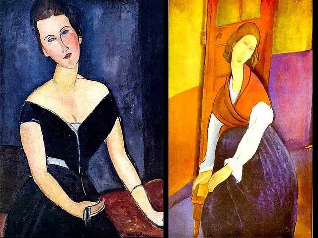 Amedeo Modigliani Madame Georges van Muyden and Jeanne Hebuterne in Red Shawl - Portraits of 'Madame Georges van Muyden'(1916-1917, oil on canvas, Museum of Contemporary Art, Sao Paulo, Brazil) and  of 'Jeanne Hebuterne in Red Shawl', one of the best known (1919, oil on canvas, private collection), developed by  Amedeo Modigliani in his own unique style, full of warmth and richness, with the typical elongated shapes, soft contours, distinctive almond eyes and a face resembling ancient Egyptian paintings. - , Amedeo, Modigliani, Madame, Georges, van, Muyden, Jeanne, Hebuterne, red, shawl, shawls, art, arts, painter, painters, artist, artists, sculptor, sculptors, Expressionist, Expressionists, portraits, portrait, 1916-1917, oil, canvas, Museum, museums, Contemporary, Sao, Paulo, Brazil, best, known, 1919, private, collection, collections, unique, style, styles, warmth, richness, typical, elongated, shapes, shape, soft, contours, contour, distinctive, almond, eyes, eye, face, faces, resembling, ancient, Egyptian, paintings, painting - Portraits of 'Madame Georges van Muyden'(1916-1917, oil on canvas, Museum of Contemporary Art, Sao Paulo, Brazil) and  of 'Jeanne Hebuterne in Red Shawl', one of the best known (1919, oil on canvas, private collection), developed by  Amedeo Modigliani in his own unique style, full of warmth and richness, with the typical elongated shapes, soft contours, distinctive almond eyes and a face resembling ancient Egyptian paintings. Lösen Sie kostenlose Amedeo Modigliani Madame Georges van Muyden and Jeanne Hebuterne in Red Shawl Online Puzzle Spiele oder senden Sie Amedeo Modigliani Madame Georges van Muyden and Jeanne Hebuterne in Red Shawl Puzzle Spiel Gruß ecards  from puzzles-games.eu.. Amedeo Modigliani Madame Georges van Muyden and Jeanne Hebuterne in Red Shawl puzzle, Rätsel, puzzles, Puzzle Spiele, puzzles-games.eu, puzzle games, Online Puzzle Spiele, kostenlose Puzzle Spiele, kostenlose Online Puzzle Spiele, Amedeo Modigliani Madame Georges van Muyden and Jeanne Hebuterne in Red Shawl kostenlose Puzzle Spiel, Amedeo Modigliani Madame Georges van Muyden and Jeanne Hebuterne in Red Shawl Online Puzzle Spiel, jigsaw puzzles, Amedeo Modigliani Madame Georges van Muyden and Jeanne Hebuterne in Red Shawl jigsaw puzzle, jigsaw puzzle games, jigsaw puzzles games, Amedeo Modigliani Madame Georges van Muyden and Jeanne Hebuterne in Red Shawl Puzzle Spiel ecard, Puzzles Spiele ecards, Amedeo Modigliani Madame Georges van Muyden and Jeanne Hebuterne in Red Shawl Puzzle Spiel Gruß ecards