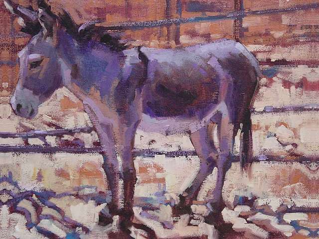 Burro Jack by Susan Smolensky - 'Burro Jack' (oil on canvas, 2011), adorable and gentle creature in gorgeous colours, during an auction for wild horses and burros, a painting by the American contemporary artist Susan Smolensky, who is  living and working in Reno, Nevada, USA. - , burro, burros, Jack, Susan, Smolensky, art, arts, oil, canvas, canvases, 2011, adorable, gentle, creature, creatures, gorgeous, colours, colour, auction, auctions, wild, horses, horse, painting, paintings, American, contemporary, artist, artists, Reno, Nevada, USA - 'Burro Jack' (oil on canvas, 2011), adorable and gentle creature in gorgeous colours, during an auction for wild horses and burros, a painting by the American contemporary artist Susan Smolensky, who is  living and working in Reno, Nevada, USA. Подреждайте безплатни онлайн Burro Jack by Susan Smolensky пъзел игри или изпратете Burro Jack by Susan Smolensky пъзел игра поздравителна картичка  от puzzles-games.eu.. Burro Jack by Susan Smolensky пъзел, пъзели, пъзели игри, puzzles-games.eu, пъзел игри, online пъзел игри, free пъзел игри, free online пъзел игри, Burro Jack by Susan Smolensky free пъзел игра, Burro Jack by Susan Smolensky online пъзел игра, jigsaw puzzles, Burro Jack by Susan Smolensky jigsaw puzzle, jigsaw puzzle games, jigsaw puzzles games, Burro Jack by Susan Smolensky пъзел игра картичка, пъзели игри картички, Burro Jack by Susan Smolensky пъзел игра поздравителна картичка