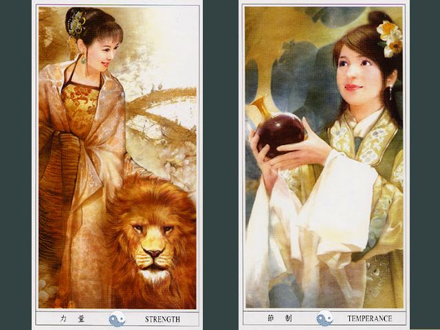 Chinese Tarot Strenght and Temperance by Der Jen - 'Strenght' and 'Temperance' from the beautiful tarot deck, known as 'Classic Chinese Ladies Tarot', with illustrations for traditional interpretation of the tarot by Taiwanese artist Der Jen (Dezhen). - , Chinese, tarot, strenght, strenghts, temperance, Der, Jen, art, arts, beautiful, deck, decks, classic, ladies, lady, illustrations, illustration, traditional, interpretation, interpretations, Taiwanese, artist, artists, Dezhen - 'Strenght' and 'Temperance' from the beautiful tarot deck, known as 'Classic Chinese Ladies Tarot', with illustrations for traditional interpretation of the tarot by Taiwanese artist Der Jen (Dezhen). Подреждайте безплатни онлайн Chinese Tarot Strenght and Temperance by Der Jen пъзел игри или изпратете Chinese Tarot Strenght and Temperance by Der Jen пъзел игра поздравителна картичка  от puzzles-games.eu.. Chinese Tarot Strenght and Temperance by Der Jen пъзел, пъзели, пъзели игри, puzzles-games.eu, пъзел игри, online пъзел игри, free пъзел игри, free online пъзел игри, Chinese Tarot Strenght and Temperance by Der Jen free пъзел игра, Chinese Tarot Strenght and Temperance by Der Jen online пъзел игра, jigsaw puzzles, Chinese Tarot Strenght and Temperance by Der Jen jigsaw puzzle, jigsaw puzzle games, jigsaw puzzles games, Chinese Tarot Strenght and Temperance by Der Jen пъзел игра картичка, пъзели игри картички, Chinese Tarot Strenght and Temperance by Der Jen пъзел игра поздравителна картичка