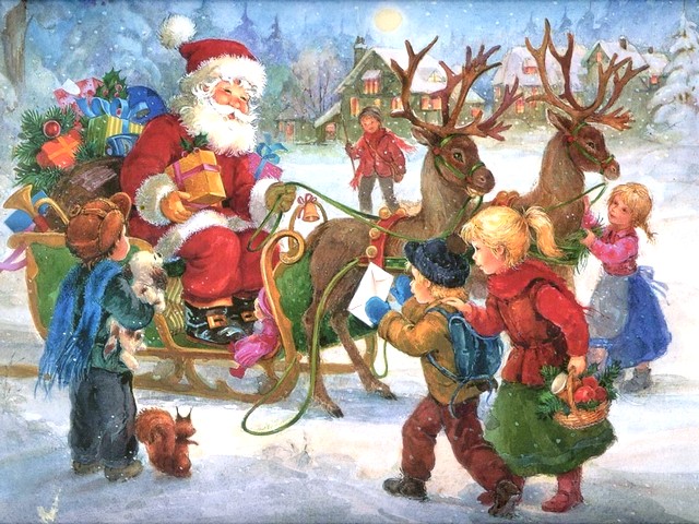 Santa Claus by Lisi Martin Greeting Card - Greeting card for Christmas with Santa Claus, who distributes boxes with christmas gifts to the children, by Lisi Martin, a Spanish artist and illustrator. Lisi Marti was born in Barcelona, Catalonia in 1944, famous for her exquisite and highly detailed paintings, depicting the fascinating world of children. - , Santa, Claus, Lisi, Martin, greeting, card, cards, art, arts, holiday, holidays, boxes, box, gifts, gift, children, child, Spanish, artist, artists, illustrator, illustrators, Barcelona, Catalonia, famous, exquisite, paintings, painting, fascinating, world - Greeting card for Christmas with Santa Claus, who distributes boxes with christmas gifts to the children, by Lisi Martin, a Spanish artist and illustrator. Lisi Marti was born in Barcelona, Catalonia in 1944, famous for her exquisite and highly detailed paintings, depicting the fascinating world of children. Решайте бесплатные онлайн Santa Claus by Lisi Martin Greeting Card пазлы игры или отправьте Santa Claus by Lisi Martin Greeting Card пазл игру приветственную открытку  из puzzles-games.eu.. Santa Claus by Lisi Martin Greeting Card пазл, пазлы, пазлы игры, puzzles-games.eu, пазл игры, онлайн пазл игры, игры пазлы бесплатно, бесплатно онлайн пазл игры, Santa Claus by Lisi Martin Greeting Card бесплатно пазл игра, Santa Claus by Lisi Martin Greeting Card онлайн пазл игра , jigsaw puzzles, Santa Claus by Lisi Martin Greeting Card jigsaw puzzle, jigsaw puzzle games, jigsaw puzzles games, Santa Claus by Lisi Martin Greeting Card пазл игра открытка, пазлы игры открытки, Santa Claus by Lisi Martin Greeting Card пазл игра приветственная открытка