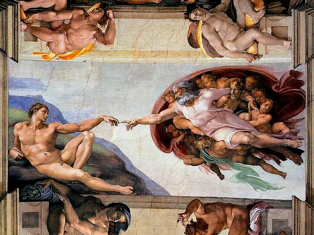 Sistine Chapel Michelangelo Creation of Adam Basilica Saint Peter Vatican Rome Italy - 'Creation of Adam', is the most famous painting from all nine scenes from the Book of Genesis, located on the central to the ceiling of the Sistine Chapel in the Basilica 'Saint Peter' in Vatican, Rome, Italy, on which God is shown as giving life to the first man. This fresco as an iconic by Michelangelo (1508-1512) is equalled only by Leonardo da Vinci's Mona Lisa. - , Sistine, Chapel, Michelangelo, Creation, creations, Adam, basilica, basilicas, Saint, Peter, St.Peter, Vatican, Rome, Italy, art, arts, places, place, holidays, holiday, travel, travels, tour, tours, trips, trip, excursion, excursions, famous, painting, paintings, scenes, scene, Book, books, Genesis, central, ceiling, ceilings, God, life, lifes, first, man, men, fresco, frescoes, iconic, 1508-1512, Leonardo, daVinci, Mona, Lisa - 'Creation of Adam', is the most famous painting from all nine scenes from the Book of Genesis, located on the central to the ceiling of the Sistine Chapel in the Basilica 'Saint Peter' in Vatican, Rome, Italy, on which God is shown as giving life to the first man. This fresco as an iconic by Michelangelo (1508-1512) is equalled only by Leonardo da Vinci's Mona Lisa. Подреждайте безплатни онлайн Sistine Chapel Michelangelo Creation of Adam Basilica Saint Peter Vatican Rome Italy пъзел игри или изпратете Sistine Chapel Michelangelo Creation of Adam Basilica Saint Peter Vatican Rome Italy пъзел игра поздравителна картичка  от puzzles-games.eu.. Sistine Chapel Michelangelo Creation of Adam Basilica Saint Peter Vatican Rome Italy пъзел, пъзели, пъзели игри, puzzles-games.eu, пъзел игри, online пъзел игри, free пъзел игри, free online пъзел игри, Sistine Chapel Michelangelo Creation of Adam Basilica Saint Peter Vatican Rome Italy free пъзел игра, Sistine Chapel Michelangelo Creation of Adam Basilica Saint Peter Vatican Rome Italy online пъзел игра, jigsaw puzzles, Sistine Chapel Michelangelo Creation of Adam Basilica Saint Peter Vatican Rome Italy jigsaw puzzle, jigsaw puzzle games, jigsaw puzzles games, Sistine Chapel Michelangelo Creation of Adam Basilica Saint Peter Vatican Rome Italy пъзел игра картичка, пъзели игри картички, Sistine Chapel Michelangelo Creation of Adam Basilica Saint Peter Vatican Rome Italy пъзел игра поздравителна картичка