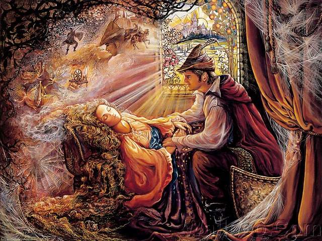 Sleeping Beauty by Josephine Wall - 'Sleeping Beauty' by the English fantasy artist Josephine Wall, is an amazingly detailed illustration of the fairy tale of the same name by the great writer of this genre Charles Perrault.<br />
In the paintings of Josephine Wall the world of fairy tales comes alive.<br />
According to legend, the princess is enchanted by the wise women to sleep for a hundred years after pricking of her finger on a briar bush. When the Prince founds the sunken into a deep slumber kingdom, he kisses the sleeping princess and spoils the magic. - , Sleeping, Beauty, Josephine, Wall, art, arts, English, fantasy, artist, artists, amazingly, detailed, illustration, illustrations, fairy, tale, tales, name, names, great, writer, writers, genre, genres, Charles, Perrault, paintings, painting, world, worlds, legend, legends, princess, princesses, wise, women, woman, hundred, years, year, finger, fingers, briar, bush, bushes, prince, princes, deep, slumber, sleep, kingdom, kingdoms, magic - 'Sleeping Beauty' by the English fantasy artist Josephine Wall, is an amazingly detailed illustration of the fairy tale of the same name by the great writer of this genre Charles Perrault.<br />
In the paintings of Josephine Wall the world of fairy tales comes alive.<br />
According to legend, the princess is enchanted by the wise women to sleep for a hundred years after pricking of her finger on a briar bush. When the Prince founds the sunken into a deep slumber kingdom, he kisses the sleeping princess and spoils the magic. Solve free online Sleeping Beauty by Josephine Wall puzzle games or send Sleeping Beauty by Josephine Wall puzzle game greeting ecards  from puzzles-games.eu.. Sleeping Beauty by Josephine Wall puzzle, puzzles, puzzles games, puzzles-games.eu, puzzle games, online puzzle games, free puzzle games, free online puzzle games, Sleeping Beauty by Josephine Wall free puzzle game, Sleeping Beauty by Josephine Wall online puzzle game, jigsaw puzzles, Sleeping Beauty by Josephine Wall jigsaw puzzle, jigsaw puzzle games, jigsaw puzzles games, Sleeping Beauty by Josephine Wall puzzle game ecard, puzzles games ecards, Sleeping Beauty by Josephine Wall puzzle game greeting ecard
