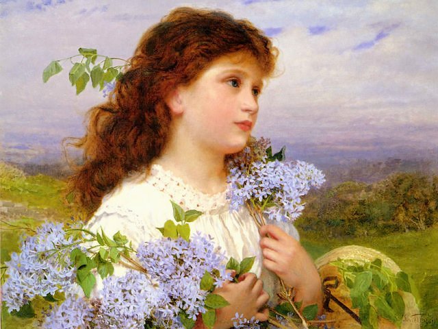 Spring Beauty The Time of the Lilacs by Sophie Anderson - The beauty of the spring represented by a charming girl with   fragrant lilac blossoms, depicted in the painting 'The Time of the Lilacs' (oil on canvas, private collection) by Sophie Gengembre Anderson (1823-1903), a French-born British artist, known for her beautiful portraits of children from the Victorian era. - , spring, beauty, time, lilacs, lilac, Sophie, Anderson, art, arts, charming, girl, girls, fragrant, blossoms, blossom, painting, paintings, oil, canvas, private, collection, collections, Gengembre, 1823, 1903, French, British, artist, artists, beautiful, portraits, portrait, children, child, Victorian, era - The beauty of the spring represented by a charming girl with   fragrant lilac blossoms, depicted in the painting 'The Time of the Lilacs' (oil on canvas, private collection) by Sophie Gengembre Anderson (1823-1903), a French-born British artist, known for her beautiful portraits of children from the Victorian era. Resuelve rompecabezas en línea gratis Spring Beauty The Time of the Lilacs by Sophie Anderson juegos puzzle o enviar Spring Beauty The Time of the Lilacs by Sophie Anderson juego de puzzle tarjetas electrónicas de felicitación  de puzzles-games.eu.. Spring Beauty The Time of the Lilacs by Sophie Anderson puzzle, puzzles, rompecabezas juegos, puzzles-games.eu, juegos de puzzle, juegos en línea del rompecabezas, juegos gratis puzzle, juegos en línea gratis rompecabezas, Spring Beauty The Time of the Lilacs by Sophie Anderson juego de puzzle gratuito, Spring Beauty The Time of the Lilacs by Sophie Anderson juego de rompecabezas en línea, jigsaw puzzles, Spring Beauty The Time of the Lilacs by Sophie Anderson jigsaw puzzle, jigsaw puzzle games, jigsaw puzzles games, Spring Beauty The Time of the Lilacs by Sophie Anderson rompecabezas de juego tarjeta electrónica, juegos de puzzles tarjetas electrónicas, Spring Beauty The Time of the Lilacs by Sophie Anderson puzzle tarjeta electrónica de felicitación