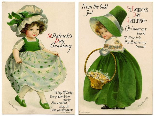 St. Patricks Day Girls in Green Vintage Postcards by Ellen Clapsaddle - Beautiful vintage postcards, drawn by the artist Ellen Clapsaddle for St. Patrick’s Day with adorable Irish girls dressed in green.  People honour St. Patrick as the Saint who brought Christianity to Ireland. The shamrock and the green colour are associated with Ireland and the St Patrick’s Day feast. The green is considered a color of the life, as most plants are green due the presence of the pigment 'chlorophyll'. - , St., Saint, Patricks, Patrick, day, days, girls, girl, green, vintage, postcards, postcard, Ellen, Clapsaddle, art, arts, cartoon, cartoons, holiday, holidays, feast, feasts, beautiful, artist, artists, adorable, Irish, green, people, Christianity, Ireland, shamrock, colour, colours, life, plants, plant, pigment, chlorophyll - Beautiful vintage postcards, drawn by the artist Ellen Clapsaddle for St. Patrick’s Day with adorable Irish girls dressed in green.  People honour St. Patrick as the Saint who brought Christianity to Ireland. The shamrock and the green colour are associated with Ireland and the St Patrick’s Day feast. The green is considered a color of the life, as most plants are green due the presence of the pigment 'chlorophyll'. Решайте бесплатные онлайн St. Patricks Day Girls in Green Vintage Postcards by Ellen Clapsaddle пазлы игры или отправьте St. Patricks Day Girls in Green Vintage Postcards by Ellen Clapsaddle пазл игру приветственную открытку  из puzzles-games.eu.. St. Patricks Day Girls in Green Vintage Postcards by Ellen Clapsaddle пазл, пазлы, пазлы игры, puzzles-games.eu, пазл игры, онлайн пазл игры, игры пазлы бесплатно, бесплатно онлайн пазл игры, St. Patricks Day Girls in Green Vintage Postcards by Ellen Clapsaddle бесплатно пазл игра, St. Patricks Day Girls in Green Vintage Postcards by Ellen Clapsaddle онлайн пазл игра , jigsaw puzzles, St. Patricks Day Girls in Green Vintage Postcards by Ellen Clapsaddle jigsaw puzzle, jigsaw puzzle games, jigsaw puzzles games, St. Patricks Day Girls in Green Vintage Postcards by Ellen Clapsaddle пазл игра открытка, пазлы игры открытки, St. Patricks Day Girls in Green Vintage Postcards by Ellen Clapsaddle пазл игра приветственная открытка