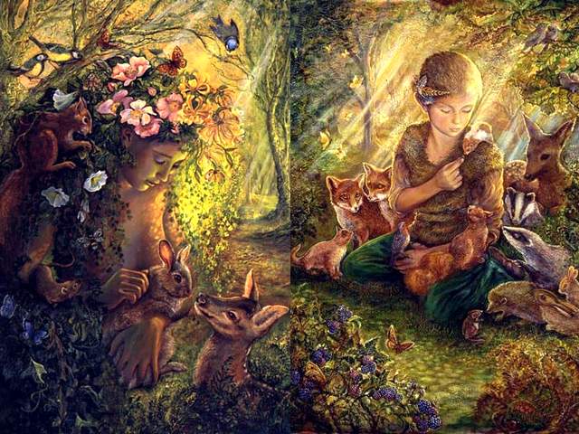 The Wood Nymph and Forest Friends by Josephine Wall - The beautiful artworks 'The Wood Nymph' and 'Forest Friends' by the English fantasy artist Josephine Wall, are pictures inspired of the nature, based on the close observation and sketching of color and form of flora and fauna. <br />
Wood Nymph, depicted as dryad half human and half plant, and girl with a serene face, are surrounded by trustful forest creatures and shy wild animals, their friends that can always rely on them for kindness and understanding. - , wood, nymph, nymphs, forest, friends, friend, Josephine, Wall, art, arts, beautiful, artworks, artwork, English, fantasy, artist, artists, pictures, picture, nature, observation, sketching, color, colors, colour, colours, form, forms, flora, fauna, dryad, dryads, half, human, humans, plant, plants, girl, girls, serene, face, faces, trustful, creatures, creature, shy, wild, animals, animal, friends, friend, kindness, understanding - The beautiful artworks 'The Wood Nymph' and 'Forest Friends' by the English fantasy artist Josephine Wall, are pictures inspired of the nature, based on the close observation and sketching of color and form of flora and fauna. <br />
Wood Nymph, depicted as dryad half human and half plant, and girl with a serene face, are surrounded by trustful forest creatures and shy wild animals, their friends that can always rely on them for kindness and understanding. Resuelve rompecabezas en línea gratis The Wood Nymph and Forest Friends by Josephine Wall juegos puzzle o enviar The Wood Nymph and Forest Friends by Josephine Wall juego de puzzle tarjetas electrónicas de felicitación  de puzzles-games.eu.. The Wood Nymph and Forest Friends by Josephine Wall puzzle, puzzles, rompecabezas juegos, puzzles-games.eu, juegos de puzzle, juegos en línea del rompecabezas, juegos gratis puzzle, juegos en línea gratis rompecabezas, The Wood Nymph and Forest Friends by Josephine Wall juego de puzzle gratuito, The Wood Nymph and Forest Friends by Josephine Wall juego de rompecabezas en línea, jigsaw puzzles, The Wood Nymph and Forest Friends by Josephine Wall jigsaw puzzle, jigsaw puzzle games, jigsaw puzzles games, The Wood Nymph and Forest Friends by Josephine Wall rompecabezas de juego tarjeta electrónica, juegos de puzzles tarjetas electrónicas, The Wood Nymph and Forest Friends by Josephine Wall puzzle tarjeta electrónica de felicitación