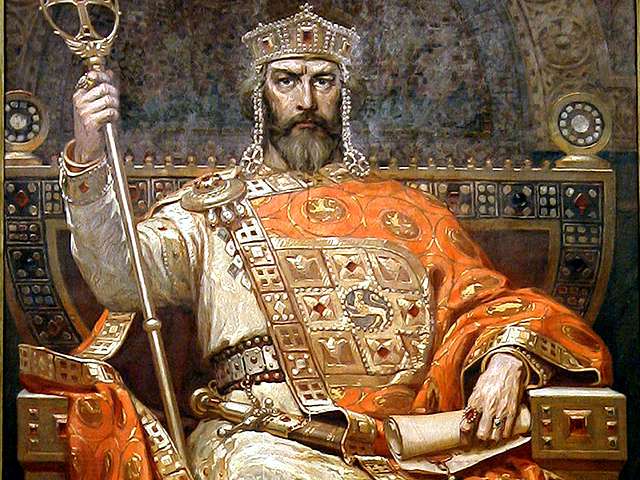 Tsar Simeon by Dimitar Gyudjenov - A fragment of the famous painting by Dimitar Gyudjenov (1891-1979), 'Tsar Simeon' (1927, oil on canvas, 'Coat of Arms Hall' at the Presidency of the Republic of Bulgaria), which depicts the Bulgarian ruler, during whose reign (893-927) were extended the boundaries of the state and it reached the highest political and cultural level. - , tsar, Simeon, Dimitar, Gyudjenov, art, arts, places, place, travel, travels, tour, tours, trip, trips, fragment, fragments, famous, painting, paintings, 1891, 1979, 1927, oil, canvas, canvases, coat, coats, arms, arm, hall, halls, Presidency, Republic, Bulgaria, Bulgarian, ruler, rulers, reign, reigns, 893, 927, boundaries, boundary, state, states, political, cultural, level, levels - A fragment of the famous painting by Dimitar Gyudjenov (1891-1979), 'Tsar Simeon' (1927, oil on canvas, 'Coat of Arms Hall' at the Presidency of the Republic of Bulgaria), which depicts the Bulgarian ruler, during whose reign (893-927) were extended the boundaries of the state and it reached the highest political and cultural level. Solve free online Tsar Simeon by Dimitar Gyudjenov puzzle games or send Tsar Simeon by Dimitar Gyudjenov puzzle game greeting ecards  from puzzles-games.eu.. Tsar Simeon by Dimitar Gyudjenov puzzle, puzzles, puzzles games, puzzles-games.eu, puzzle games, online puzzle games, free puzzle games, free online puzzle games, Tsar Simeon by Dimitar Gyudjenov free puzzle game, Tsar Simeon by Dimitar Gyudjenov online puzzle game, jigsaw puzzles, Tsar Simeon by Dimitar Gyudjenov jigsaw puzzle, jigsaw puzzle games, jigsaw puzzles games, Tsar Simeon by Dimitar Gyudjenov puzzle game ecard, puzzles games ecards, Tsar Simeon by Dimitar Gyudjenov puzzle game greeting ecard