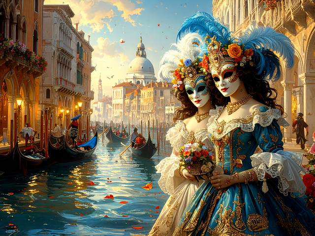 Venice Carnival by Bob Tamburello puzzle game 