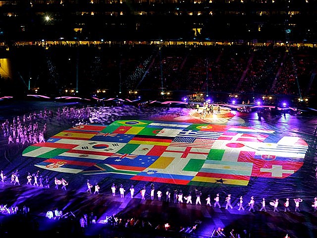 World Cup 2010 Closing Ceremony Spectacular Show - South Africa created a spectacular show of the FIFA World Cup 2010 Closing Ceremony at the Soccer City stadium in Johannesburg, South Africa (July 11, 2010). Artists perform around the National flags' ligth projection of all participants  in the FIFA World Cup 2010 tournament. - , World, Cup, 2010, Closing, Ceremony, ceremonies, spectacular, show, shows, performance, performances, celebration, celebrations, sport, sports, tournament, tournaments, FIFA, Soccer, City, stadium, stadiums, Johannesburg, South, Africa, artists, artist, National, flags, flag, light, projection, projections, participants, participant - South Africa created a spectacular show of the FIFA World Cup 2010 Closing Ceremony at the Soccer City stadium in Johannesburg, South Africa (July 11, 2010). Artists perform around the National flags' ligth projection of all participants  in the FIFA World Cup 2010 tournament. Решайте бесплатные онлайн World Cup 2010 Closing Ceremony Spectacular Show пазлы игры или отправьте World Cup 2010 Closing Ceremony Spectacular Show пазл игру приветственную открытку  из puzzles-games.eu.. World Cup 2010 Closing Ceremony Spectacular Show пазл, пазлы, пазлы игры, puzzles-games.eu, пазл игры, онлайн пазл игры, игры пазлы бесплатно, бесплатно онлайн пазл игры, World Cup 2010 Closing Ceremony Spectacular Show бесплатно пазл игра, World Cup 2010 Closing Ceremony Spectacular Show онлайн пазл игра , jigsaw puzzles, World Cup 2010 Closing Ceremony Spectacular Show jigsaw puzzle, jigsaw puzzle games, jigsaw puzzles games, World Cup 2010 Closing Ceremony Spectacular Show пазл игра открытка, пазлы игры открытки, World Cup 2010 Closing Ceremony Spectacular Show пазл игра приветственная открытка
