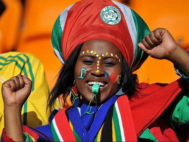 World Cup 2010 Colourful South Africa Fan - A colourful dressed South Africa Fan during the Opening ceremony of the FIFA World Cup 2010 at the Soccer City stadium in Johannesburg. - , World, Cup, 2010, colourful, South, Africa, fan, fans, show, shows, performance, performances, sport, sports, tournament, tournaments, qualification, qualifications, ceremony, ceremonies, match, matches, Opening, FIFA, Soccer, City, stadium, stadiums, Johannesburg - A colourful dressed South Africa Fan during the Opening ceremony of the FIFA World Cup 2010 at the Soccer City stadium in Johannesburg. Решайте бесплатные онлайн World Cup 2010 Colourful South Africa Fan пазлы игры или отправьте World Cup 2010 Colourful South Africa Fan пазл игру приветственную открытку  из puzzles-games.eu.. World Cup 2010 Colourful South Africa Fan пазл, пазлы, пазлы игры, puzzles-games.eu, пазл игры, онлайн пазл игры, игры пазлы бесплатно, бесплатно онлайн пазл игры, World Cup 2010 Colourful South Africa Fan бесплатно пазл игра, World Cup 2010 Colourful South Africa Fan онлайн пазл игра , jigsaw puzzles, World Cup 2010 Colourful South Africa Fan jigsaw puzzle, jigsaw puzzle games, jigsaw puzzles games, World Cup 2010 Colourful South Africa Fan пазл игра открытка, пазлы игры открытки, World Cup 2010 Colourful South Africa Fan пазл игра приветственная открытка