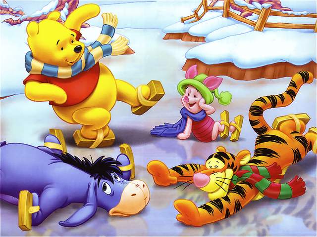 Disney Winter Winnie the Pooh and Friends on Skating-Rink Wallpaper - Wonderful wallpaper with Winnie the Pooh and his friends, cartoon characters, created by Walt Disney, which are amusing on the skating-rink during the winter vacation. - , Disney, winter, winters, Winnie, Pooh, friends, skating, rink, rinks, wallpaper, wallpapers, holidays, holiday, cartoon, cartoons, nature, natures, season, seasons, wonderful, characters, character, Walt, vacation, vacations - Wonderful wallpaper with Winnie the Pooh and his friends, cartoon characters, created by Walt Disney, which are amusing on the skating-rink during the winter vacation. Solve free online Disney Winter Winnie the Pooh and Friends on Skating-Rink Wallpaper puzzle games or send Disney Winter Winnie the Pooh and Friends on Skating-Rink Wallpaper puzzle game greeting ecards  from puzzles-games.eu.. Disney Winter Winnie the Pooh and Friends on Skating-Rink Wallpaper puzzle, puzzles, puzzles games, puzzles-games.eu, puzzle games, online puzzle games, free puzzle games, free online puzzle games, Disney Winter Winnie the Pooh and Friends on Skating-Rink Wallpaper free puzzle game, Disney Winter Winnie the Pooh and Friends on Skating-Rink Wallpaper online puzzle game, jigsaw puzzles, Disney Winter Winnie the Pooh and Friends on Skating-Rink Wallpaper jigsaw puzzle, jigsaw puzzle games, jigsaw puzzles games, Disney Winter Winnie the Pooh and Friends on Skating-Rink Wallpaper puzzle game ecard, puzzles games ecards, Disney Winter Winnie the Pooh and Friends on Skating-Rink Wallpaper puzzle game greeting ecard