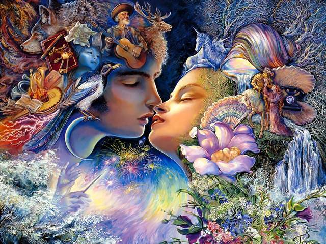 Happy Valentines Day Prelude to a Kiss by Josephine Wall - Happy Valentine's Day with 'Prelude to a Kiss', one of the most beautiful artworks by the English fantasy artist Josephine Wall.  This stunning picture depicts the charm of the first kiss between two lovers, like magic moment frozen in time, and the enchanting emotion of the love, that seems will last forever in their hearts.<br />
Love is the only reality in the world of human illusions. - , happy, Valentines, Valentine's, day, days, prelude, kiss, kisses, Josephine, Wall, holidays, holiday, art, arts, beautiful, artworks, artwork, English, fantasy, artist, artists, stunning, picture, pictures, charm, first, lovers, lover, magic, moment, moments, time, times, enchanting, emotion, emotions, love, forever, hearts, heart, reality, realities, world, human, illusions, illusion - Happy Valentine's Day with 'Prelude to a Kiss', one of the most beautiful artworks by the English fantasy artist Josephine Wall.  This stunning picture depicts the charm of the first kiss between two lovers, like magic moment frozen in time, and the enchanting emotion of the love, that seems will last forever in their hearts.<br />
Love is the only reality in the world of human illusions. Resuelve rompecabezas en línea gratis Happy Valentines Day Prelude to a Kiss by Josephine Wall juegos puzzle o enviar Happy Valentines Day Prelude to a Kiss by Josephine Wall juego de puzzle tarjetas electrónicas de felicitación  de puzzles-games.eu.. Happy Valentines Day Prelude to a Kiss by Josephine Wall puzzle, puzzles, rompecabezas juegos, puzzles-games.eu, juegos de puzzle, juegos en línea del rompecabezas, juegos gratis puzzle, juegos en línea gratis rompecabezas, Happy Valentines Day Prelude to a Kiss by Josephine Wall juego de puzzle gratuito, Happy Valentines Day Prelude to a Kiss by Josephine Wall juego de rompecabezas en línea, jigsaw puzzles, Happy Valentines Day Prelude to a Kiss by Josephine Wall jigsaw puzzle, jigsaw puzzle games, jigsaw puzzles games, Happy Valentines Day Prelude to a Kiss by Josephine Wall rompecabezas de juego tarjeta electrónica, juegos de puzzles tarjetas electrónicas, Happy Valentines Day Prelude to a Kiss by Josephine Wall puzzle tarjeta electrónica de felicitación