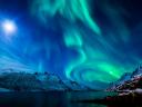 Aurora Borealis near Tromso Northern Norway