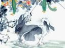 Chinese New Year Lovely Bunnies Greeting Card