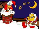 Christmas Wallpaper Donald Duck and Tweety Bird