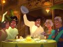 Prince Naveen and Tiana at Own Restaurant Princess and the Frog