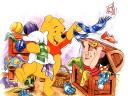 Winnie the Pooh and Piglet play at Hide and Seek Wallpaper