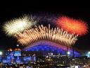 2014 Winter Olympics Opening Ceremony Fireworks over Fisht Olympic Stadium Sochi Russia