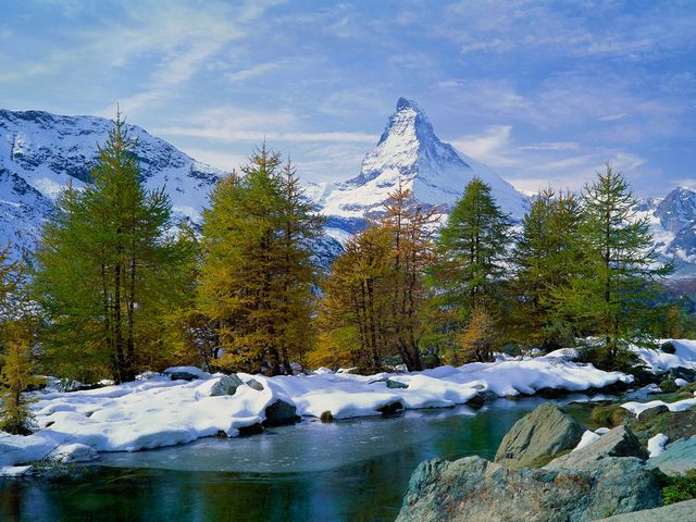 Matterhorn Valais Switzerland Wallpaper - Wallpaper of 'Matterhorn', an emblem of the Swiss Alps, one of the most famous peaks in the world, which is located on the border between Switzerland and Italy. The Matterhorn which rises 4478 meters and overlooks the town of Zermatt in the canton of Valais, was climbed for the first time in 1865 by seven mountaineers, led by Edward Whymper from Great Britain. The Matterhorn is one of the deadliest peaks in the Alps. - , Matterhorn, Valais, Switzerland, wallpaper, wallpapers, nature, natures, places, place, travel, travels, tour, tours, trip, trips, emblem, emblems, Swiss, Alps, famous, peaks, peak, world, border, borders, Italy, 4478, meters, meter, town, towns, Zermatt, canton, cantons, time, times, 1865, mountaineers, mountaineer, Edward, Whymper, Great, Britain, deadliest - Wallpaper of 'Matterhorn', an emblem of the Swiss Alps, one of the most famous peaks in the world, which is located on the border between Switzerland and Italy. The Matterhorn which rises 4478 meters and overlooks the town of Zermatt in the canton of Valais, was climbed for the first time in 1865 by seven mountaineers, led by Edward Whymper from Great Britain. The Matterhorn is one of the deadliest peaks in the Alps. Solve free online Matterhorn Valais Switzerland Wallpaper puzzle games or send Matterhorn Valais Switzerland Wallpaper puzzle game greeting ecards  from puzzles-games.eu.. Matterhorn Valais Switzerland Wallpaper puzzle, puzzles, puzzles games, puzzles-games.eu, puzzle games, online puzzle games, free puzzle games, free online puzzle games, Matterhorn Valais Switzerland Wallpaper free puzzle game, Matterhorn Valais Switzerland Wallpaper online puzzle game, jigsaw puzzles, Matterhorn Valais Switzerland Wallpaper jigsaw puzzle, jigsaw puzzle games, jigsaw puzzles games, Matterhorn Valais Switzerland Wallpaper puzzle game ecard, puzzles games ecards, Matterhorn Valais Switzerland Wallpaper puzzle game greeting ecard