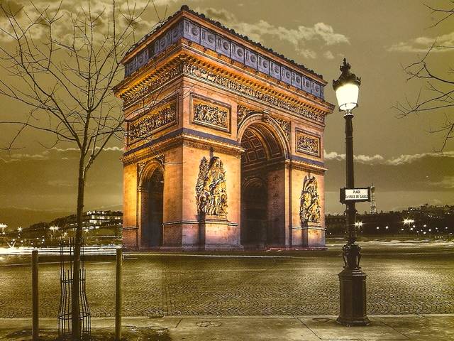 Arc de Triomphe Paris France - Night view of the famous colossal monument of Paris Arc de Triomphe (164 feet tall), situated in the centre of the Place Charles de Gaulle (originally named Place de l'Etoile), at the western end of the Champs-Elysees. The monument was designed by Jean Chalgrin in 1806 and completed in 1836, to commemorate the military victories of Napoleon. Today, it stands as a tribute to those who fought and died for France during the French Revolution and the wars under Napoleon. In its vault lies the Tomb of the Unknown Soldier from World War I. - , Arc, Triomphe, Triumphal, arch, arches, Paris, France, places, place, travel, travel, tour, tours, trip, trips, night, view, views, famous, colossal, monument, monuments, centre, centres, palace, Charles, Gaulle, Etoile, western, end, ends, Champs-Elysees, Champs, Elysees, Jean, Chalgrin, 1806, 1836, military, victories, victory, Napoleon, today, tribute, tributes, French, Revolution, revolutions, war, wars, vault, vaults, tomb, tombs, Unknown, Soldier, soldiers, World, WWI - Night view of the famous colossal monument of Paris Arc de Triomphe (164 feet tall), situated in the centre of the Place Charles de Gaulle (originally named Place de l'Etoile), at the western end of the Champs-Elysees. The monument was designed by Jean Chalgrin in 1806 and completed in 1836, to commemorate the military victories of Napoleon. Today, it stands as a tribute to those who fought and died for France during the French Revolution and the wars under Napoleon. In its vault lies the Tomb of the Unknown Soldier from World War I. Решайте бесплатные онлайн Arc de Triomphe Paris France пазлы игры или отправьте Arc de Triomphe Paris France пазл игру приветственную открытку  из puzzles-games.eu.. Arc de Triomphe Paris France пазл, пазлы, пазлы игры, puzzles-games.eu, пазл игры, онлайн пазл игры, игры пазлы бесплатно, бесплатно онлайн пазл игры, Arc de Triomphe Paris France бесплатно пазл игра, Arc de Triomphe Paris France онлайн пазл игра , jigsaw puzzles, Arc de Triomphe Paris France jigsaw puzzle, jigsaw puzzle games, jigsaw puzzles games, Arc de Triomphe Paris France пазл игра открытка, пазлы игры открытки, Arc de Triomphe Paris France пазл игра приветственная открытка