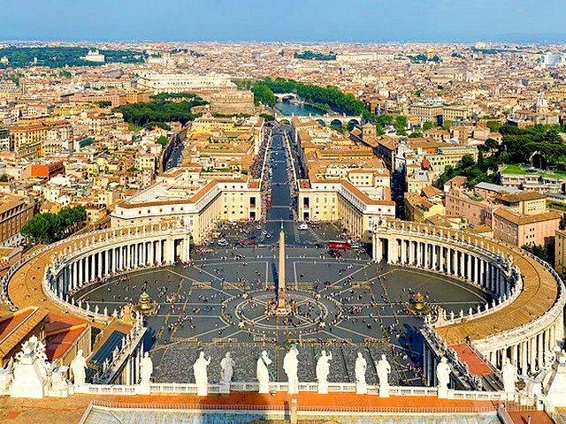 Square Saint Peter Vatican City Rome Italy - Square 'Saint Peter' (Piazza San Pietro), designed and built by Bernini (1656-1667), a large public square outside Saint Peter's Basilica, vista behind the huge statues on the facade of the church's dome in Vatican City, the papal enclave in Rome, Italy. - , square, squares, Saint, Peter, Vatican, City, Rome, Italy, places, place, holidays, holiday, travel, travels, tour, tours, trips, trip, excursion, excursions, Piazza, San, Pietro, Bernini, 1656-1667, large, public, Basilica, vista, vistas, huge, statues, statue, facade, facades, church, churches, dome, domes, papal, enclave, enclaves - Square 'Saint Peter' (Piazza San Pietro), designed and built by Bernini (1656-1667), a large public square outside Saint Peter's Basilica, vista behind the huge statues on the facade of the church's dome in Vatican City, the papal enclave in Rome, Italy. Solve free online Square Saint Peter Vatican City Rome Italy puzzle games or send Square Saint Peter Vatican City Rome Italy puzzle game greeting ecards  from puzzles-games.eu.. Square Saint Peter Vatican City Rome Italy puzzle, puzzles, puzzles games, puzzles-games.eu, puzzle games, online puzzle games, free puzzle games, free online puzzle games, Square Saint Peter Vatican City Rome Italy free puzzle game, Square Saint Peter Vatican City Rome Italy online puzzle game, jigsaw puzzles, Square Saint Peter Vatican City Rome Italy jigsaw puzzle, jigsaw puzzle games, jigsaw puzzles games, Square Saint Peter Vatican City Rome Italy puzzle game ecard, puzzles games ecards, Square Saint Peter Vatican City Rome Italy puzzle game greeting ecard