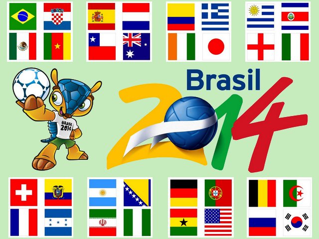 2014 FIFA World Cup Flags of Teams in Groups Wallpaper - Wallpaper with the flags of the 32 nations, which will participate in the 2014 FIFA World Cup. The biggest football event in the world will take place in Brazil from 12 June till 13 July, 2014. This is the second time that Brazil has hosted the FIFA World Cup finals since 1950. After the matches for qualifications between June 2011 and November 2013, 32 teams were qualified for the final tournament, grouped into eight groups, with four teams in each. A total of 64 matches will be played in 12 cities across Brazil. - , 2014, FIFA, World, Cup, flags, flag, teams, team, groups, group, wallpaper, wallpapers, cartoon, cartoons, sport, sport, show, shows, nations, nation, football, event, events, world, place, places, Brazil, June, July, finals, final, 1950, matches, match, qualifications, qualification, 2011, November, 2013, tournament, tournaments, cities, city - Wallpaper with the flags of the 32 nations, which will participate in the 2014 FIFA World Cup. The biggest football event in the world will take place in Brazil from 12 June till 13 July, 2014. This is the second time that Brazil has hosted the FIFA World Cup finals since 1950. After the matches for qualifications between June 2011 and November 2013, 32 teams were qualified for the final tournament, grouped into eight groups, with four teams in each. A total of 64 matches will be played in 12 cities across Brazil. Lösen Sie kostenlose 2014 FIFA World Cup Flags of Teams in Groups Wallpaper Online Puzzle Spiele oder senden Sie 2014 FIFA World Cup Flags of Teams in Groups Wallpaper Puzzle Spiel Gruß ecards  from puzzles-games.eu.. 2014 FIFA World Cup Flags of Teams in Groups Wallpaper puzzle, Rätsel, puzzles, Puzzle Spiele, puzzles-games.eu, puzzle games, Online Puzzle Spiele, kostenlose Puzzle Spiele, kostenlose Online Puzzle Spiele, 2014 FIFA World Cup Flags of Teams in Groups Wallpaper kostenlose Puzzle Spiel, 2014 FIFA World Cup Flags of Teams in Groups Wallpaper Online Puzzle Spiel, jigsaw puzzles, 2014 FIFA World Cup Flags of Teams in Groups Wallpaper jigsaw puzzle, jigsaw puzzle games, jigsaw puzzles games, 2014 FIFA World Cup Flags of Teams in Groups Wallpaper Puzzle Spiel ecard, Puzzles Spiele ecards, 2014 FIFA World Cup Flags of Teams in Groups Wallpaper Puzzle Spiel Gruß ecards