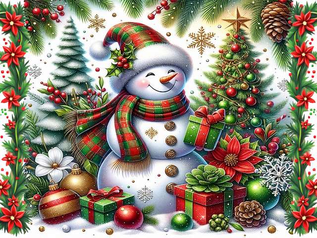 Christmas Greting Card juego de puzzle 