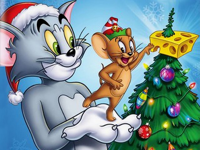 Christmas Tom and Jerry Wallpaper - A wallpaper with Tom and Jerry from the American animated cartoon series 'Tom and Jerry Winter Tails'. The fearless friends, the hapless cat and clever mouse, are enjoying the festive spirit, decorating the Christmas tree. - , Christmas, Tom, Jerry, wallpaper, wallpapers, cartoon, cartoons, American, animated, series, Winter, Tails, fearless, friends, friend, hapless, cat, clever, mouse, festive, spirit, tree - A wallpaper with Tom and Jerry from the American animated cartoon series 'Tom and Jerry Winter Tails'. The fearless friends, the hapless cat and clever mouse, are enjoying the festive spirit, decorating the Christmas tree. Solve free online Christmas Tom and Jerry Wallpaper puzzle games or send Christmas Tom and Jerry Wallpaper puzzle game greeting ecards  from puzzles-games.eu.. Christmas Tom and Jerry Wallpaper puzzle, puzzles, puzzles games, puzzles-games.eu, puzzle games, online puzzle games, free puzzle games, free online puzzle games, Christmas Tom and Jerry Wallpaper free puzzle game, Christmas Tom and Jerry Wallpaper online puzzle game, jigsaw puzzles, Christmas Tom and Jerry Wallpaper jigsaw puzzle, jigsaw puzzle games, jigsaw puzzles games, Christmas Tom and Jerry Wallpaper puzzle game ecard, puzzles games ecards, Christmas Tom and Jerry Wallpaper puzzle game greeting ecard