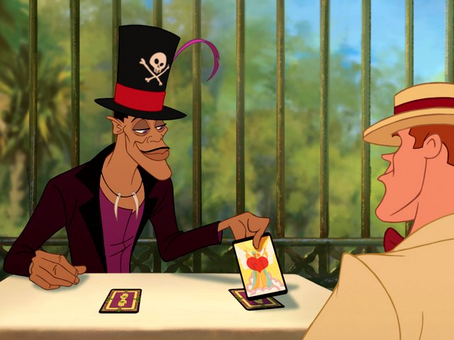 Dr. Facilier with Tarot Cards Princess and the Frog - Dr. Facilier, a voodoo witch doctor who reads the past and present with the help of tarot cards and predicts the future of his victims, from the American animated musical film 'The Princess and the Frog', produced by Walt Disney Animation Studios (2009). - , Dr., Facilier, Dr.Facilier, tarot, cards, card, princess, princesses, frog, frogs, cartoons, cartoon, film, films, movie, movies, voodoo, witch, witches, doctor, doctors, past, present, future, victims, victim, American, animated, musical, Walt, Disney, Animation, Studios, studio, 2009 - Dr. Facilier, a voodoo witch doctor who reads the past and present with the help of tarot cards and predicts the future of his victims, from the American animated musical film 'The Princess and the Frog', produced by Walt Disney Animation Studios (2009). Решайте бесплатные онлайн Dr. Facilier with Tarot Cards Princess and the Frog пазлы игры или отправьте Dr. Facilier with Tarot Cards Princess and the Frog пазл игру приветственную открытку  из puzzles-games.eu.. Dr. Facilier with Tarot Cards Princess and the Frog пазл, пазлы, пазлы игры, puzzles-games.eu, пазл игры, онлайн пазл игры, игры пазлы бесплатно, бесплатно онлайн пазл игры, Dr. Facilier with Tarot Cards Princess and the Frog бесплатно пазл игра, Dr. Facilier with Tarot Cards Princess and the Frog онлайн пазл игра , jigsaw puzzles, Dr. Facilier with Tarot Cards Princess and the Frog jigsaw puzzle, jigsaw puzzle games, jigsaw puzzles games, Dr. Facilier with Tarot Cards Princess and the Frog пазл игра открытка, пазлы игры открытки, Dr. Facilier with Tarot Cards Princess and the Frog пазл игра приветственная открытка