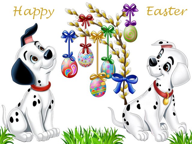 Easter Card with Dalmatians - Lovely Easter card featuring adorable Dalmatians puppies, which enjoy the colorful Easter eggs hanging on twigs willow catkins. - , Easter, card, cards, Dalmatians, cartoon, cartoons, holiday, holidays, lovely, adorable, puppies, puppy, colorful, eggs, egg, twigs, twig, willow, catkins, catkin - Lovely Easter card featuring adorable Dalmatians puppies, which enjoy the colorful Easter eggs hanging on twigs willow catkins. Solve free online Easter Card with Dalmatians puzzle games or send Easter Card with Dalmatians puzzle game greeting ecards  from puzzles-games.eu.. Easter Card with Dalmatians puzzle, puzzles, puzzles games, puzzles-games.eu, puzzle games, online puzzle games, free puzzle games, free online puzzle games, Easter Card with Dalmatians free puzzle game, Easter Card with Dalmatians online puzzle game, jigsaw puzzles, Easter Card with Dalmatians jigsaw puzzle, jigsaw puzzle games, jigsaw puzzles games, Easter Card with Dalmatians puzzle game ecard, puzzles games ecards, Easter Card with Dalmatians puzzle game greeting ecard