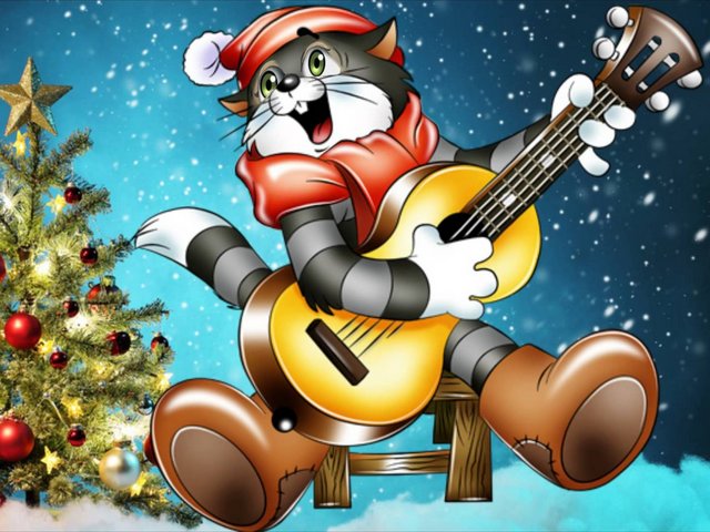 Matroskin sings Christmas Song - Matroskin, most famous Russian cat, sings a Christmas song.<br />
Matroskin is a character from the legendary series 'Prostokvashino' (Buttermilk), whose name became almost synonymous and image, which does not get old. He is first appeared on screen in the animated series 'The three from Prostokvashino' in 1978, created based on the book by Eduard Uspensky 'Uncle Fyodor, dog and cat'. The cat Matroskin is analogous to Garfield, who loves to get warm by the stove and be laze. The Russian television shows the animated film traditionally at the New Year, and especially in the winter. - , Matroskin, Christmas, song, songs, cartoon, cartoons, holidays, holiday, famous, Russian, cat, cats, character, characters, legendary, series, serie, Prostokvashino, Buttermilk, name, names, synonymous, image, images, screen, animated, 1978, book, books, Eduard, Uspensky, uncle, Fyodor, dog, dogs, Garfield, stove, stoves, laze, television, televisions, traditionally, New, Year, winter - Matroskin, most famous Russian cat, sings a Christmas song.<br />
Matroskin is a character from the legendary series 'Prostokvashino' (Buttermilk), whose name became almost synonymous and image, which does not get old. He is first appeared on screen in the animated series 'The three from Prostokvashino' in 1978, created based on the book by Eduard Uspensky 'Uncle Fyodor, dog and cat'. The cat Matroskin is analogous to Garfield, who loves to get warm by the stove and be laze. The Russian television shows the animated film traditionally at the New Year, and especially in the winter. Lösen Sie kostenlose Matroskin sings Christmas Song Online Puzzle Spiele oder senden Sie Matroskin sings Christmas Song Puzzle Spiel Gruß ecards  from puzzles-games.eu.. Matroskin sings Christmas Song puzzle, Rätsel, puzzles, Puzzle Spiele, puzzles-games.eu, puzzle games, Online Puzzle Spiele, kostenlose Puzzle Spiele, kostenlose Online Puzzle Spiele, Matroskin sings Christmas Song kostenlose Puzzle Spiel, Matroskin sings Christmas Song Online Puzzle Spiel, jigsaw puzzles, Matroskin sings Christmas Song jigsaw puzzle, jigsaw puzzle games, jigsaw puzzles games, Matroskin sings Christmas Song Puzzle Spiel ecard, Puzzles Spiele ecards, Matroskin sings Christmas Song Puzzle Spiel Gruß ecards