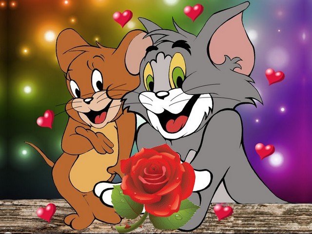 Tom and Jerry at Valentines Day Wallpaper - Wallpaper with Tom and Jerry, who have already found their Valentine, a sweetheart someone who receives a greeting and attention on Valentine's Day. But in spite of the temporary truce, they won't forget about tricking and chasing each other. <br />
Tom and Jerry is an American animated series of comedy short films created in 1940 by William Hanna and Joseph Barbera, which centers on the rivalry between the amusing characters, the cat named Tom and the mouse Jerry. - , Tom, Jerry, Valentines, Day, wallpaper, wallpapers, cartoon, cartoons, Valentine, sweetheart, greeting, attention, temporary, truce, American, animated, series, comedy, films, 1940, by, William, Hanna, Joseph, Barbera, rivalry, amusing, characters, cat, mouse - Wallpaper with Tom and Jerry, who have already found their Valentine, a sweetheart someone who receives a greeting and attention on Valentine's Day. But in spite of the temporary truce, they won't forget about tricking and chasing each other. <br />
Tom and Jerry is an American animated series of comedy short films created in 1940 by William Hanna and Joseph Barbera, which centers on the rivalry between the amusing characters, the cat named Tom and the mouse Jerry. Решайте бесплатные онлайн Tom and Jerry at Valentines Day Wallpaper пазлы игры или отправьте Tom and Jerry at Valentines Day Wallpaper пазл игру приветственную открытку  из puzzles-games.eu.. Tom and Jerry at Valentines Day Wallpaper пазл, пазлы, пазлы игры, puzzles-games.eu, пазл игры, онлайн пазл игры, игры пазлы бесплатно, бесплатно онлайн пазл игры, Tom and Jerry at Valentines Day Wallpaper бесплатно пазл игра, Tom and Jerry at Valentines Day Wallpaper онлайн пазл игра , jigsaw puzzles, Tom and Jerry at Valentines Day Wallpaper jigsaw puzzle, jigsaw puzzle games, jigsaw puzzles games, Tom and Jerry at Valentines Day Wallpaper пазл игра открытка, пазлы игры открытки, Tom and Jerry at Valentines Day Wallpaper пазл игра приветственная открытка