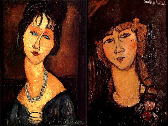 Amedeo Modigliani Jeanne Hebuterne with Necklace and Head of a Woman in a Hat - 'Jeanne Hebuterne with Necklace' (1917), a portrait by Amedeo Modigliani of his wife, a gentle, shy, quiet and delicate woman and a major model until his death, painted no less than 25 times. The painting 'Head of a Woman in a Hat' ('Renae the Blonde', Museum of Contemporary Art, Sao Paulo, Brazil) was drawn with a very sure hand in 1916 and with no corrections of the lines only with a few outlines. - , Amedeo, Modigliani, Jeanne, Hebuterne, necklace, necklaces, head, heads, woman, women, hat, hats, art, arts, painter, painters, artist, artists, sculptor, sculptors, Expressionist, Expressionists, 1917, portrait, portraits, wife, wifes, gentle, shy, quiet, delicate, major, model, models, death, times, time, painting, paintings, Renae, blonde, Museum, museums, Contemporary, Sao, Paulo, Brazil, sure, hand, hands, 1916, corrections, correction, lines, line, outlines, outline - 'Jeanne Hebuterne with Necklace' (1917), a portrait by Amedeo Modigliani of his wife, a gentle, shy, quiet and delicate woman and a major model until his death, painted no less than 25 times. The painting 'Head of a Woman in a Hat' ('Renae the Blonde', Museum of Contemporary Art, Sao Paulo, Brazil) was drawn with a very sure hand in 1916 and with no corrections of the lines only with a few outlines. Solve free online Amedeo Modigliani Jeanne Hebuterne with Necklace and Head of a Woman in a Hat puzzle games or send Amedeo Modigliani Jeanne Hebuterne with Necklace and Head of a Woman in a Hat puzzle game greeting ecards  from puzzles-games.eu.. Amedeo Modigliani Jeanne Hebuterne with Necklace and Head of a Woman in a Hat puzzle, puzzles, puzzles games, puzzles-games.eu, puzzle games, online puzzle games, free puzzle games, free online puzzle games, Amedeo Modigliani Jeanne Hebuterne with Necklace and Head of a Woman in a Hat free puzzle game, Amedeo Modigliani Jeanne Hebuterne with Necklace and Head of a Woman in a Hat online puzzle game, jigsaw puzzles, Amedeo Modigliani Jeanne Hebuterne with Necklace and Head of a Woman in a Hat jigsaw puzzle, jigsaw puzzle games, jigsaw puzzles games, Amedeo Modigliani Jeanne Hebuterne with Necklace and Head of a Woman in a Hat puzzle game ecard, puzzles games ecards, Amedeo Modigliani Jeanne Hebuterne with Necklace and Head of a Woman in a Hat puzzle game greeting ecard