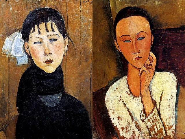 Amedeo Modigliani Marie and Lunia Czechowska Left Hand on her Cheek - Portraits of 'Marie' (1918, Kunstmuseum Basel, Switzerland), known as 'Marie, fille du peuple - La Petite Marie' ('Mary, daughter of the people - Little Marie') and 'Lunia Czechowska Left Hand on her Cheek' (1918, painting oil on board laid down on cradled panel, private collection), made by the Italian painter and sculptor Amedeo Modigliani (1884-1920). - , Amedeo, Modigliani, Marie, Lunia, Czechowska, left, hand, hands, cheek, cheeks, art, arts, painter, painters, artist, artists, sculptor, sculptors, Expressionist, Expressionists, portraits, portrait, 1918, Kunstmuseum, Basel, Switzerland, daughter, daughters, people, little, 1918, painting, paintings, oil, board, boards, cradled, panel, panels, private, collection, collections, Italian, 1884-1920 - Portraits of 'Marie' (1918, Kunstmuseum Basel, Switzerland), known as 'Marie, fille du peuple - La Petite Marie' ('Mary, daughter of the people - Little Marie') and 'Lunia Czechowska Left Hand on her Cheek' (1918, painting oil on board laid down on cradled panel, private collection), made by the Italian painter and sculptor Amedeo Modigliani (1884-1920). Solve free online Amedeo Modigliani Marie and Lunia Czechowska Left Hand on her Cheek puzzle games or send Amedeo Modigliani Marie and Lunia Czechowska Left Hand on her Cheek puzzle game greeting ecards  from puzzles-games.eu.. Amedeo Modigliani Marie and Lunia Czechowska Left Hand on her Cheek puzzle, puzzles, puzzles games, puzzles-games.eu, puzzle games, online puzzle games, free puzzle games, free online puzzle games, Amedeo Modigliani Marie and Lunia Czechowska Left Hand on her Cheek free puzzle game, Amedeo Modigliani Marie and Lunia Czechowska Left Hand on her Cheek online puzzle game, jigsaw puzzles, Amedeo Modigliani Marie and Lunia Czechowska Left Hand on her Cheek jigsaw puzzle, jigsaw puzzle games, jigsaw puzzles games, Amedeo Modigliani Marie and Lunia Czechowska Left Hand on her Cheek puzzle game ecard, puzzles games ecards, Amedeo Modigliani Marie and Lunia Czechowska Left Hand on her Cheek puzzle game greeting ecard