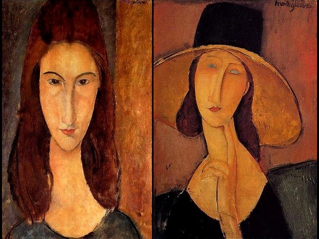 Amedeo Modigliani Portrait of Jeanne Hebuterne and Portrait of Woman in a Hat - 'Portrait of Jeanne Hebuterne' (1917, oil on canvas) and 'Portrait of Woman in a Hat' ('Jeanne Hebuterne in a Large Hat', 1919,  private collection), a portrait with a big straw hat, a one of the most beautiful of the sixteen portraits Amedeo Modigliani has painted of her. Jeanne Hebuterne was a 19-year-old student of the Academie Colarossi when she met Modigliani in April of 1917. Since then they started to live together and she became his major model. - , Amedeo, Modigliani, portrait, portraits, Jeanne, Hebuterne, woman, women, hat, hats, art, arts, painter, painters, artist, artists, sculptor, sculptors, Expressionist, Expressionists, large, 1917, oil, oils, canvas, private, collections, collection, straw, beautiful, student, students, Academie, Colarossi, major, model, models - 'Portrait of Jeanne Hebuterne' (1917, oil on canvas) and 'Portrait of Woman in a Hat' ('Jeanne Hebuterne in a Large Hat', 1919,  private collection), a portrait with a big straw hat, a one of the most beautiful of the sixteen portraits Amedeo Modigliani has painted of her. Jeanne Hebuterne was a 19-year-old student of the Academie Colarossi when she met Modigliani in April of 1917. Since then they started to live together and she became his major model. Resuelve rompecabezas en línea gratis Amedeo Modigliani Portrait of Jeanne Hebuterne and Portrait of Woman in a Hat juegos puzzle o enviar Amedeo Modigliani Portrait of Jeanne Hebuterne and Portrait of Woman in a Hat juego de puzzle tarjetas electrónicas de felicitación  de puzzles-games.eu.. Amedeo Modigliani Portrait of Jeanne Hebuterne and Portrait of Woman in a Hat puzzle, puzzles, rompecabezas juegos, puzzles-games.eu, juegos de puzzle, juegos en línea del rompecabezas, juegos gratis puzzle, juegos en línea gratis rompecabezas, Amedeo Modigliani Portrait of Jeanne Hebuterne and Portrait of Woman in a Hat juego de puzzle gratuito, Amedeo Modigliani Portrait of Jeanne Hebuterne and Portrait of Woman in a Hat juego de rompecabezas en línea, jigsaw puzzles, Amedeo Modigliani Portrait of Jeanne Hebuterne and Portrait of Woman in a Hat jigsaw puzzle, jigsaw puzzle games, jigsaw puzzles games, Amedeo Modigliani Portrait of Jeanne Hebuterne and Portrait of Woman in a Hat rompecabezas de juego tarjeta electrónica, juegos de puzzles tarjetas electrónicas, Amedeo Modigliani Portrait of Jeanne Hebuterne and Portrait of Woman in a Hat puzzle tarjeta electrónica de felicitación