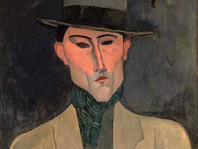 Amedeo Modigliani Portrait of a Man with Hat - A fragment from the 'Portrait of a Man with Hat', painted by Amedeo Modigliani (1915, oil on canvas, private collection) of Jose Pacheco (1885-1934), a Portuguese painter who has worked in Paris in the beginning of 1910s. On February 6th, 2007, the painting was sold by Christie's auction house in London for $7,726,340. - , Amedeo, Modigliani, portrait, portraits, man, men, hat, hats, art, arts, painter, painters, artist, artists, sculptor, sculptors, Expressionist, Expressionists, fragment, fragments, 1915, oil, canvas, canvases, private, collection, collections, 1885-1934, Portuguese, Paris, beginning, 1910, February, 2007, painting, paintings, Christie's, auction, house, houses, London, $7, 726, 340 - A fragment from the 'Portrait of a Man with Hat', painted by Amedeo Modigliani (1915, oil on canvas, private collection) of Jose Pacheco (1885-1934), a Portuguese painter who has worked in Paris in the beginning of 1910s. On February 6th, 2007, the painting was sold by Christie's auction house in London for $7,726,340. Solve free online Amedeo Modigliani Portrait of a Man with Hat puzzle games or send Amedeo Modigliani Portrait of a Man with Hat puzzle game greeting ecards  from puzzles-games.eu.. Amedeo Modigliani Portrait of a Man with Hat puzzle, puzzles, puzzles games, puzzles-games.eu, puzzle games, online puzzle games, free puzzle games, free online puzzle games, Amedeo Modigliani Portrait of a Man with Hat free puzzle game, Amedeo Modigliani Portrait of a Man with Hat online puzzle game, jigsaw puzzles, Amedeo Modigliani Portrait of a Man with Hat jigsaw puzzle, jigsaw puzzle games, jigsaw puzzles games, Amedeo Modigliani Portrait of a Man with Hat puzzle game ecard, puzzles games ecards, Amedeo Modigliani Portrait of a Man with Hat puzzle game greeting ecard