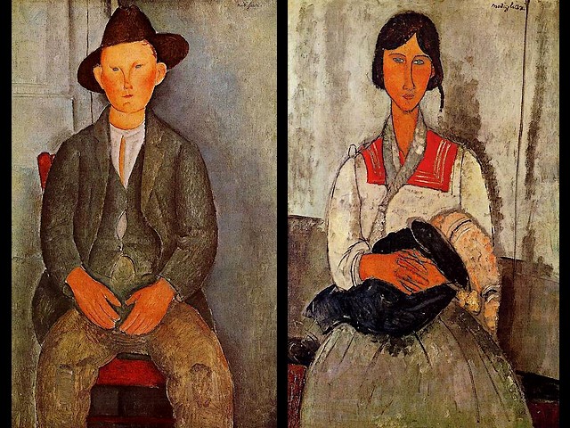 Amedeo Modigliani The Little Peasant and Gypsy Woman with Baby - Paintings by Amedeo Modigliani - 'The Little Peasant' (1918, Tate Modern, Britain's national gallery of international modern and contemporary art  since 1900, London, United Kingdom, the most visited in the world) and - 'Gypsy Woman with Baby' (1918, oil on canvas, a faithful reproduction, Twentieth Century French Paintings from the Chester Dale Collection, National Gallery of Art, Washington). - , Amedeo, Modigliani, little, peasant, peasants, gypsy, woman, women, baby, babies, art, arts, painter, painters, artist, artists, sculptor, sculptors, Expressionist, Expressionists, paintings, painting, 1918, Tate, Modern, Britain, national, gallery, galeries, international, modern, contemporary, 1900, London, United, Kingdom, world, worlds, oil, canvas, canvases, faithful, reproduction, reproductions, Twentieth, Century, French, Chester, Dale, Collection, collections, National, Washington - Paintings by Amedeo Modigliani - 'The Little Peasant' (1918, Tate Modern, Britain's national gallery of international modern and contemporary art  since 1900, London, United Kingdom, the most visited in the world) and - 'Gypsy Woman with Baby' (1918, oil on canvas, a faithful reproduction, Twentieth Century French Paintings from the Chester Dale Collection, National Gallery of Art, Washington). Решайте бесплатные онлайн Amedeo Modigliani The Little Peasant and Gypsy Woman with Baby пазлы игры или отправьте Amedeo Modigliani The Little Peasant and Gypsy Woman with Baby пазл игру приветственную открытку  из puzzles-games.eu.. Amedeo Modigliani The Little Peasant and Gypsy Woman with Baby пазл, пазлы, пазлы игры, puzzles-games.eu, пазл игры, онлайн пазл игры, игры пазлы бесплатно, бесплатно онлайн пазл игры, Amedeo Modigliani The Little Peasant and Gypsy Woman with Baby бесплатно пазл игра, Amedeo Modigliani The Little Peasant and Gypsy Woman with Baby онлайн пазл игра , jigsaw puzzles, Amedeo Modigliani The Little Peasant and Gypsy Woman with Baby jigsaw puzzle, jigsaw puzzle games, jigsaw puzzles games, Amedeo Modigliani The Little Peasant and Gypsy Woman with Baby пазл игра открытка, пазлы игры открытки, Amedeo Modigliani The Little Peasant and Gypsy Woman with Baby пазл игра приветственная открытка