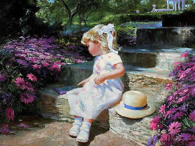 Among Pink Camomiles by Vladimir Volegov puzzle game 