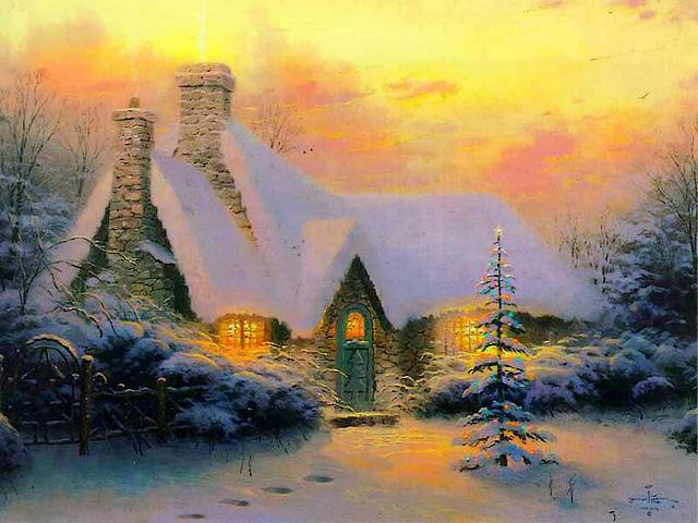 Christmas Tree Cottage by Thomas Kinkade - 'Christmas Tree Cottage', the world famous painting with an incredibly romantic and tranquil scene, by the American artist Thomas Kinkade, known as 'painter of light'. - , Christmas, tree, trees, cottage, cottages, Thomas, Kinkade, art, arts, holidays, holiday, nature, natures, season, seasons, world, famous, painting, paintings, incredibly, romantic, tranquil, scene, scenes, American, artist, artists, painter, painters, light, lights - 'Christmas Tree Cottage', the world famous painting with an incredibly romantic and tranquil scene, by the American artist Thomas Kinkade, known as 'painter of light'. Solve free online Christmas Tree Cottage by Thomas Kinkade puzzle games or send Christmas Tree Cottage by Thomas Kinkade puzzle game greeting ecards  from puzzles-games.eu.. Christmas Tree Cottage by Thomas Kinkade puzzle, puzzles, puzzles games, puzzles-games.eu, puzzle games, online puzzle games, free puzzle games, free online puzzle games, Christmas Tree Cottage by Thomas Kinkade free puzzle game, Christmas Tree Cottage by Thomas Kinkade online puzzle game, jigsaw puzzles, Christmas Tree Cottage by Thomas Kinkade jigsaw puzzle, jigsaw puzzle games, jigsaw puzzles games, Christmas Tree Cottage by Thomas Kinkade puzzle game ecard, puzzles games ecards, Christmas Tree Cottage by Thomas Kinkade puzzle game greeting ecard