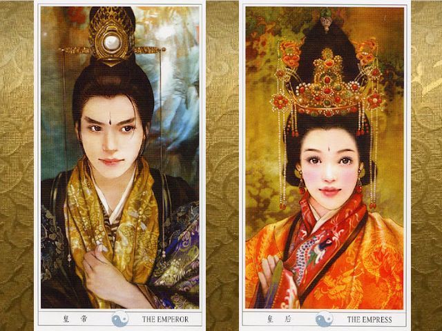 Der-Jen China Tarot the Emperor and the Empress - 'The Emperor' and 'The Empress', magnificent illustrations of 'Der-Jen China Tarot' or 'Classic Chinese Ladies Tarot', by Taiwanese artist Der Jen (Dezhen). Both cards depict  beautiful Chinese young people, dressed in lush robes, with hair styled in a traditional Chinese way, adorned with jewels and pins. - , Der, Jen, China, tarot, emperor, emperors, empress, empresses, art, arts, magnificent, illustrations, illustration, China, classic, Chinese, ladies, lady, Taiwanese, artist, artists, Dezhen, cards, card, beautiful, young, people, lush, robes, robe, hair, hairs, styled, traditional, way, ways, jewels, jewel, pins, pin - 'The Emperor' and 'The Empress', magnificent illustrations of 'Der-Jen China Tarot' or 'Classic Chinese Ladies Tarot', by Taiwanese artist Der Jen (Dezhen). Both cards depict  beautiful Chinese young people, dressed in lush robes, with hair styled in a traditional Chinese way, adorned with jewels and pins. Solve free online Der-Jen China Tarot the Emperor and the Empress puzzle games or send Der-Jen China Tarot the Emperor and the Empress puzzle game greeting ecards  from puzzles-games.eu.. Der-Jen China Tarot the Emperor and the Empress puzzle, puzzles, puzzles games, puzzles-games.eu, puzzle games, online puzzle games, free puzzle games, free online puzzle games, Der-Jen China Tarot the Emperor and the Empress free puzzle game, Der-Jen China Tarot the Emperor and the Empress online puzzle game, jigsaw puzzles, Der-Jen China Tarot the Emperor and the Empress jigsaw puzzle, jigsaw puzzle games, jigsaw puzzles games, Der-Jen China Tarot the Emperor and the Empress puzzle game ecard, puzzles games ecards, Der-Jen China Tarot the Emperor and the Empress puzzle game greeting ecard