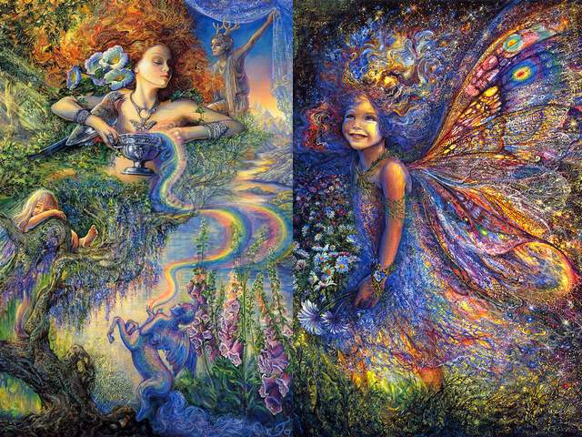 Enchantment and the Forest Fairy by Josephine Wall - 'Enchantment' and 'The Forest Fairy' are two fascinating surreal-like fantasy artworks by Josephine Wall, a mystical journey into the magical world the imagination and kindness.<br />
In 'Enchantment' (2003), the beautiful Celtic wood nymph which holds a chalice of Hope, is surrounded by numerous mythical figures. The mission of winged centaur is to spread hers love and support to all living things, which contribute the beauty to our planet.<br />
'Forest Fairy' is a mythical fairy, which wanders through the forest, far from human sight, in awe of all that surrounds her. On the sunlit glade, she happily gathers wild anemones, and delights in the freedom and the nature's bounty. - , enchantment, forest, fairy, Josephine, Wall, art, arts, fascinating, surreal, fantasy, artworks, artwork, mystical, journey, journeys, magical, world, worlds, imagination, kindness, beautiful, Celtic, wood, nymph, nymphs, chalice, hope, mythical, figures, figure, mission, missions, winged, centaur, love, support, beauty, planet - 'Enchantment' and 'The Forest Fairy' are two fascinating surreal-like fantasy artworks by Josephine Wall, a mystical journey into the magical world the imagination and kindness.<br />
In 'Enchantment' (2003), the beautiful Celtic wood nymph which holds a chalice of Hope, is surrounded by numerous mythical figures. The mission of winged centaur is to spread hers love and support to all living things, which contribute the beauty to our planet.<br />
'Forest Fairy' is a mythical fairy, which wanders through the forest, far from human sight, in awe of all that surrounds her. On the sunlit glade, she happily gathers wild anemones, and delights in the freedom and the nature's bounty. Resuelve rompecabezas en línea gratis Enchantment and the Forest Fairy by Josephine Wall juegos puzzle o enviar Enchantment and the Forest Fairy by Josephine Wall juego de puzzle tarjetas electrónicas de felicitación  de puzzles-games.eu.. Enchantment and the Forest Fairy by Josephine Wall puzzle, puzzles, rompecabezas juegos, puzzles-games.eu, juegos de puzzle, juegos en línea del rompecabezas, juegos gratis puzzle, juegos en línea gratis rompecabezas, Enchantment and the Forest Fairy by Josephine Wall juego de puzzle gratuito, Enchantment and the Forest Fairy by Josephine Wall juego de rompecabezas en línea, jigsaw puzzles, Enchantment and the Forest Fairy by Josephine Wall jigsaw puzzle, jigsaw puzzle games, jigsaw puzzles games, Enchantment and the Forest Fairy by Josephine Wall rompecabezas de juego tarjeta electrónica, juegos de puzzles tarjetas electrónicas, Enchantment and the Forest Fairy by Josephine Wall puzzle tarjeta electrónica de felicitación