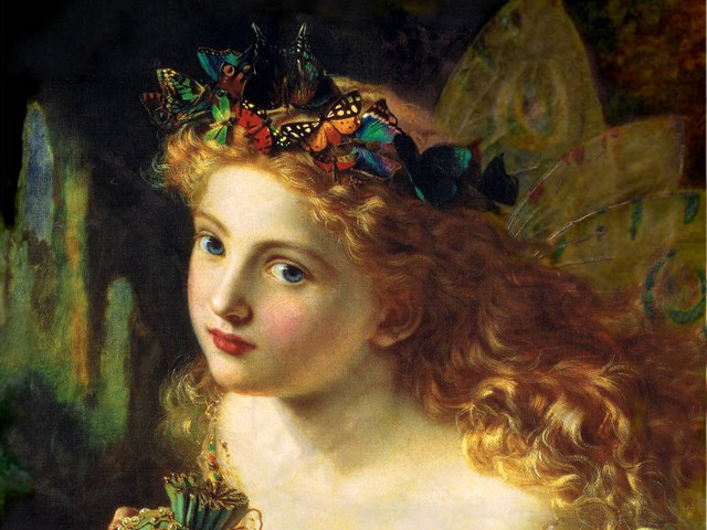 Fairy Queen by Sophie Anderson Fragment - Fragment of 'Fairy Queen' (circa 1880, oil on canvas, private collections), wonderful picture enchanted with serenity, depicting a girl with wreath of colourful butterflies, painted by  Sophie Gengembre Anderson (1823-1903), a French-born British artist, landscape painter and illustrator. The full title of this painting is:<br />
'Take the fair face of woman, and gently suspending,<br />
With butterflies, flowers, and jewels attending,<br />
Thus your fairy is made of most beautiful things.'<br />
It is supposed, that these three lines were taken from a poem by Charles Ede, but that’s just a guess. - , fairy, queen, queens, Sophie, Anderson, fragment, fragments, art, arts, 1880, oil, canvas, private, collections, collection, wonderful, picture, pictures, serenity, girl, girls, wreath, wreaths, colourful, butterflies, butterfly, Gengembre, 1823, 1903, French, British, artist, artists, landscape, landscapes, painter, painters, illustrator, illustrators, title, titles, painting, paintings, fair, face, faces, woman, women, gently, flowers, flower, jewels, beautiful, lines, line, poem, poems, Charles, Ede, guess - Fragment of 'Fairy Queen' (circa 1880, oil on canvas, private collections), wonderful picture enchanted with serenity, depicting a girl with wreath of colourful butterflies, painted by  Sophie Gengembre Anderson (1823-1903), a French-born British artist, landscape painter and illustrator. The full title of this painting is:<br />
'Take the fair face of woman, and gently suspending,<br />
With butterflies, flowers, and jewels attending,<br />
Thus your fairy is made of most beautiful things.'<br />
It is supposed, that these three lines were taken from a poem by Charles Ede, but that’s just a guess. Lösen Sie kostenlose Fairy Queen by Sophie Anderson Fragment Online Puzzle Spiele oder senden Sie Fairy Queen by Sophie Anderson Fragment Puzzle Spiel Gruß ecards  from puzzles-games.eu.. Fairy Queen by Sophie Anderson Fragment puzzle, Rätsel, puzzles, Puzzle Spiele, puzzles-games.eu, puzzle games, Online Puzzle Spiele, kostenlose Puzzle Spiele, kostenlose Online Puzzle Spiele, Fairy Queen by Sophie Anderson Fragment kostenlose Puzzle Spiel, Fairy Queen by Sophie Anderson Fragment Online Puzzle Spiel, jigsaw puzzles, Fairy Queen by Sophie Anderson Fragment jigsaw puzzle, jigsaw puzzle games, jigsaw puzzles games, Fairy Queen by Sophie Anderson Fragment Puzzle Spiel ecard, Puzzles Spiele ecards, Fairy Queen by Sophie Anderson Fragment Puzzle Spiel Gruß ecards