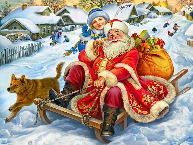 Favorite Santa Claus by Nadezhda Strelkina juego de puzzle 