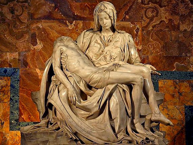 Michelangelo Pieta in Basilica Saint Peter Vatican Italy - 'Pieta' (1498-1499), sculpture's masterpiece from the Renaissance, by the renowned Italian artist Michelangelo Buonarroti,  in St. Peter's Basilica in Vatican, Italy, which depicts the body of Jesus on the lap of his mother Mary after the Crucifixion. - , Michelangelo, Pieta, basilica, basilicas, Saint, Peter, Vatican, Italy, art, arts, artist, artist, painter, painters, sculptor, sculptors, architect, architects, poet, poets, engineer, engineers, places, place, holidays, holiday, travel, travels, tour, tours, trips, trip, excursion, excursions, sculpture, sculptures, masterpiece, masterpieces, Renaissance, renowned, Italian, Buonarroti, body, bodies, Jesus, lap, laps, mother, mothers, Mary, Crucifixion - 'Pieta' (1498-1499), sculpture's masterpiece from the Renaissance, by the renowned Italian artist Michelangelo Buonarroti,  in St. Peter's Basilica in Vatican, Italy, which depicts the body of Jesus on the lap of his mother Mary after the Crucifixion. Resuelve rompecabezas en línea gratis Michelangelo Pieta in Basilica Saint Peter Vatican Italy juegos puzzle o enviar Michelangelo Pieta in Basilica Saint Peter Vatican Italy juego de puzzle tarjetas electrónicas de felicitación  de puzzles-games.eu.. Michelangelo Pieta in Basilica Saint Peter Vatican Italy puzzle, puzzles, rompecabezas juegos, puzzles-games.eu, juegos de puzzle, juegos en línea del rompecabezas, juegos gratis puzzle, juegos en línea gratis rompecabezas, Michelangelo Pieta in Basilica Saint Peter Vatican Italy juego de puzzle gratuito, Michelangelo Pieta in Basilica Saint Peter Vatican Italy juego de rompecabezas en línea, jigsaw puzzles, Michelangelo Pieta in Basilica Saint Peter Vatican Italy jigsaw puzzle, jigsaw puzzle games, jigsaw puzzles games, Michelangelo Pieta in Basilica Saint Peter Vatican Italy rompecabezas de juego tarjeta electrónica, juegos de puzzles tarjetas electrónicas, Michelangelo Pieta in Basilica Saint Peter Vatican Italy puzzle tarjeta electrónica de felicitación