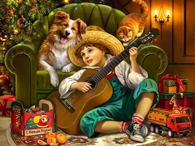 New Years Trio by Nadezhda Strelkina juego de puzzle 