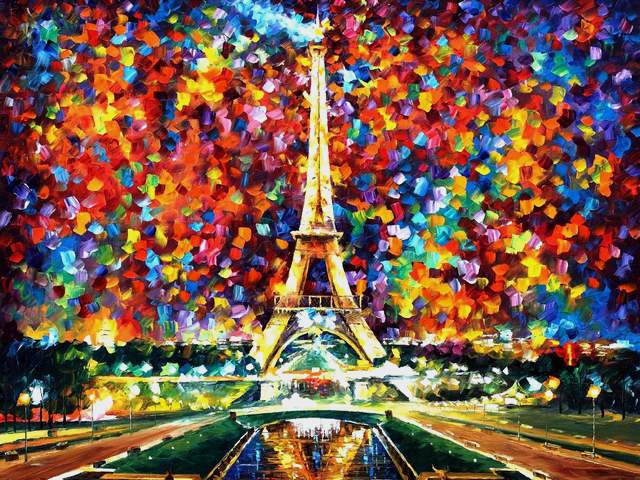 Paris of My Dreams by Leonid Afremov - 'Paris of My Dreams' is a beautiful painting (oil on canvas with palette knife) by the Russian-Israeli conterporary impressionist Leonid Afremov (1955-2019),  depicting the Eiffel Tower, a hallmark of Paris, included in the list of most visited attractions in the world. <br />
The Eiffel Tower in this painting can be compared with a bright candle, that illuminates the whole city. - , Paris, dreams, dream, Leonid, Afremov, art, arts, places, place, beautiful, painting, paintings, oil, canvas, palette, knife, Russian, Israeli, conterporary, impressionist, Eiffel, Tower, towers, hallmark, Paris, list, attractions, attraction, world, bright, candle, candles, city, cities - 'Paris of My Dreams' is a beautiful painting (oil on canvas with palette knife) by the Russian-Israeli conterporary impressionist Leonid Afremov (1955-2019),  depicting the Eiffel Tower, a hallmark of Paris, included in the list of most visited attractions in the world. <br />
The Eiffel Tower in this painting can be compared with a bright candle, that illuminates the whole city. Solve free online Paris of My Dreams by Leonid Afremov puzzle games or send Paris of My Dreams by Leonid Afremov puzzle game greeting ecards  from puzzles-games.eu.. Paris of My Dreams by Leonid Afremov puzzle, puzzles, puzzles games, puzzles-games.eu, puzzle games, online puzzle games, free puzzle games, free online puzzle games, Paris of My Dreams by Leonid Afremov free puzzle game, Paris of My Dreams by Leonid Afremov online puzzle game, jigsaw puzzles, Paris of My Dreams by Leonid Afremov jigsaw puzzle, jigsaw puzzle games, jigsaw puzzles games, Paris of My Dreams by Leonid Afremov puzzle game ecard, puzzles games ecards, Paris of My Dreams by Leonid Afremov puzzle game greeting ecard